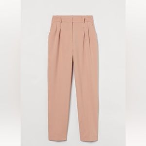 H&M Blush Pink Pleated High-Waist Trousers